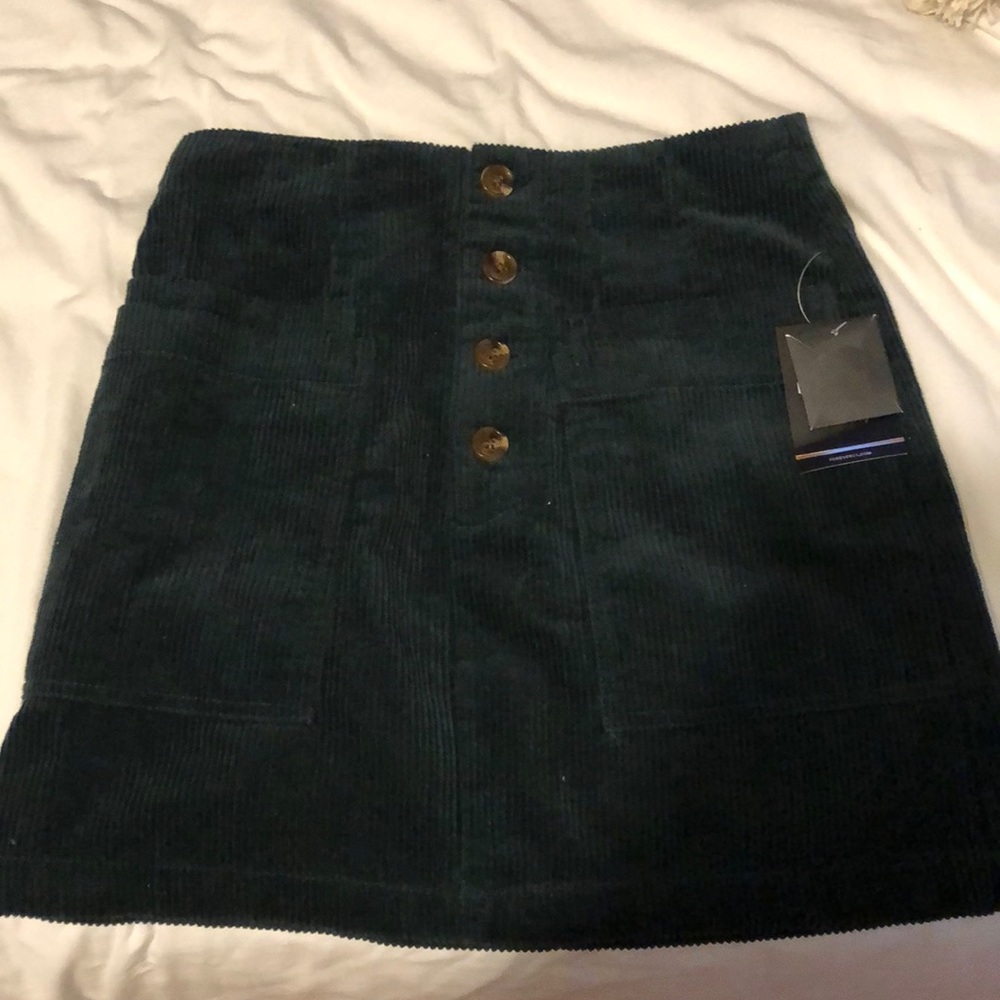 forest green corduroy skirt